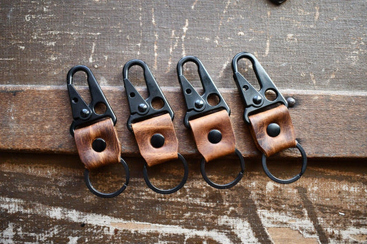 Bison Leather Clip Key Fob